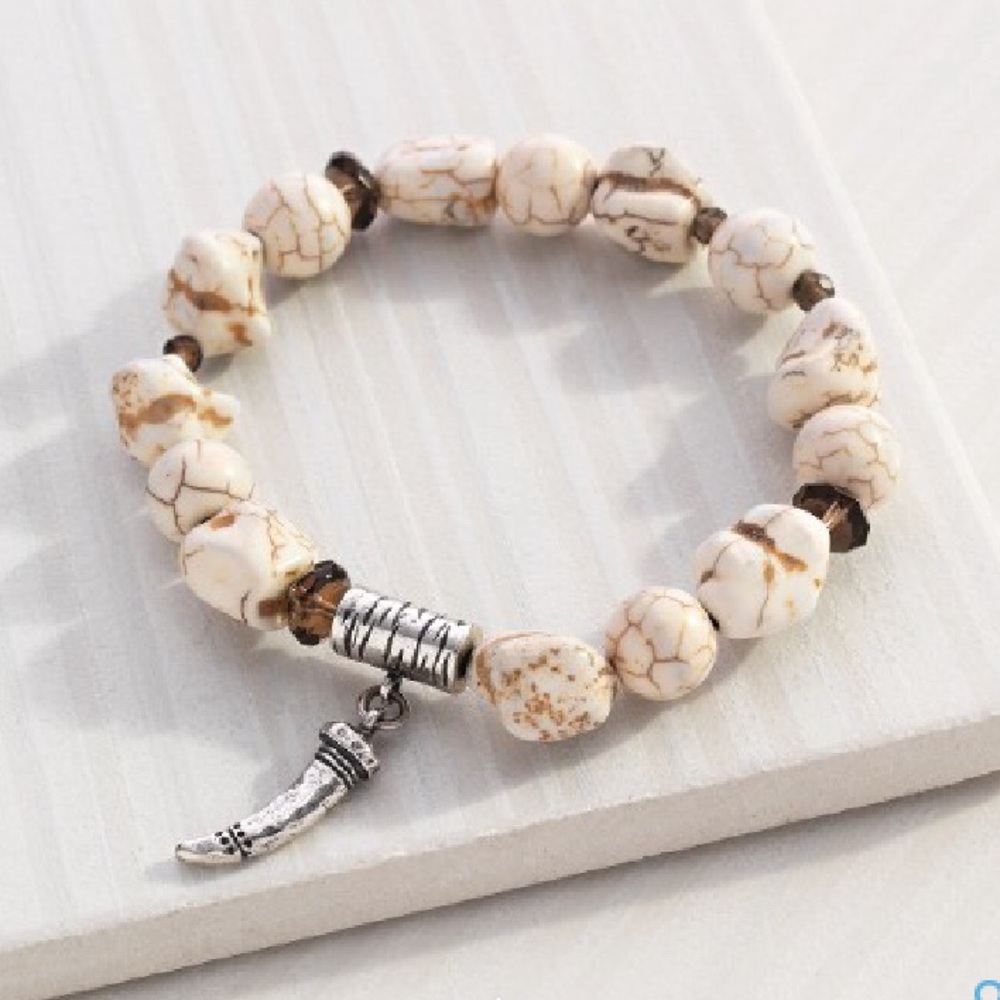 Silpada Fossil Flecks Stretch Bracelet NWT